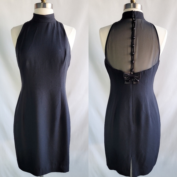 Donna Ricco New York Sleeveless Black Dress Women's Petite 6 - Picture 1 of 11